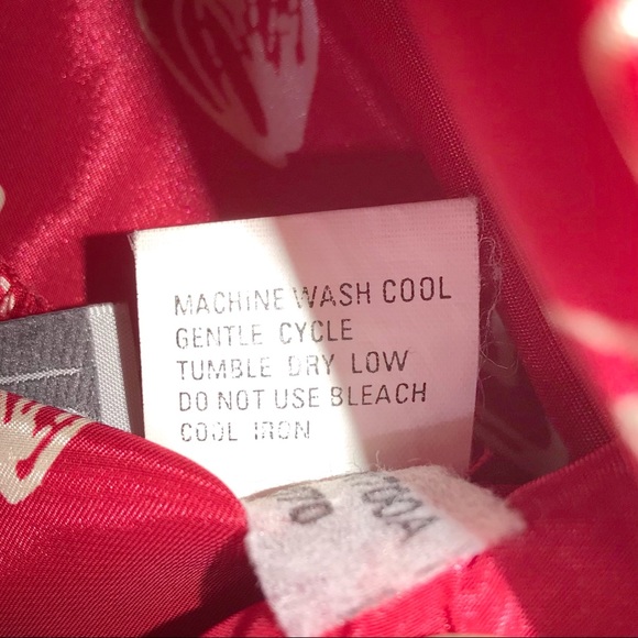 VTG 90's Y2K Kathryn Red & White Heart Print Satin Sweetheart Neck Crop Cami Top - Picture 6 of 6